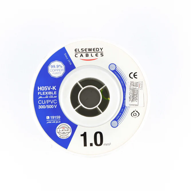 سلك نحاس CU / PVC شعر 1 مم شعر 1 مم