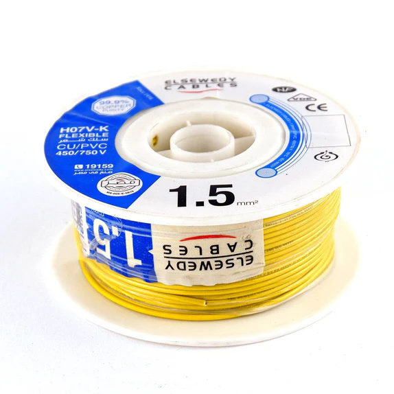 سلك نحاس CU / PVC شعر 1.5 مم شعر 1.5 مم