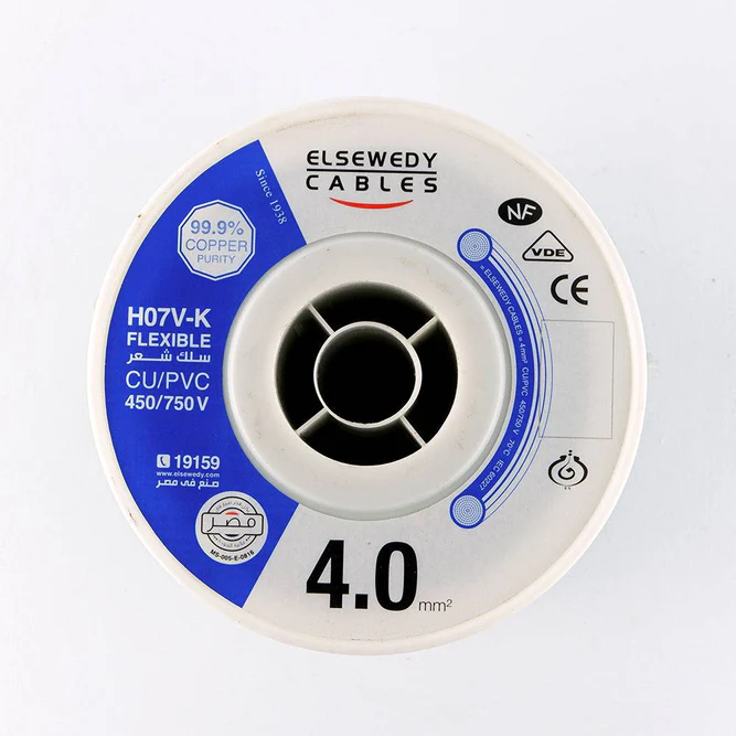 سلك نحاس CU / PVC شعر 4 مم شعر 4 مم