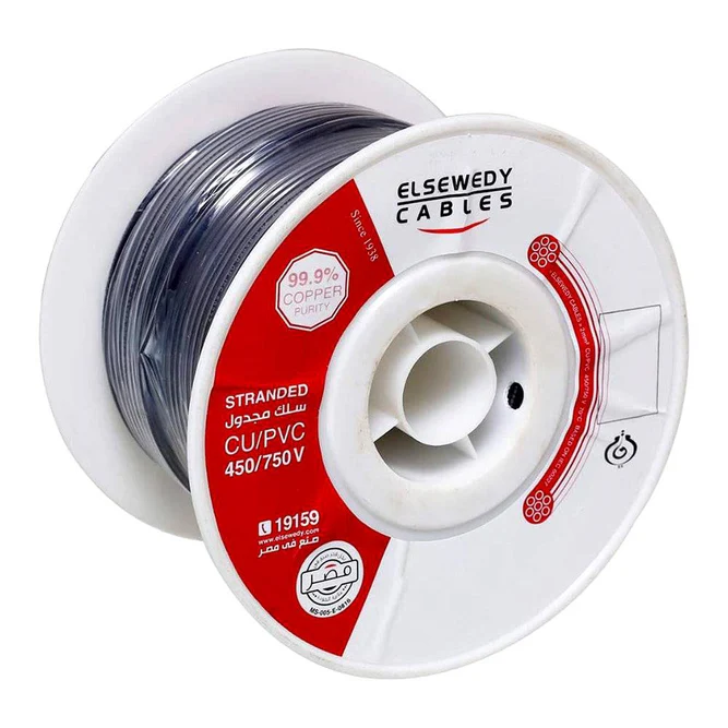 سلك نحاس CU / PVC مجدول 1 مم مجدول 1 مم