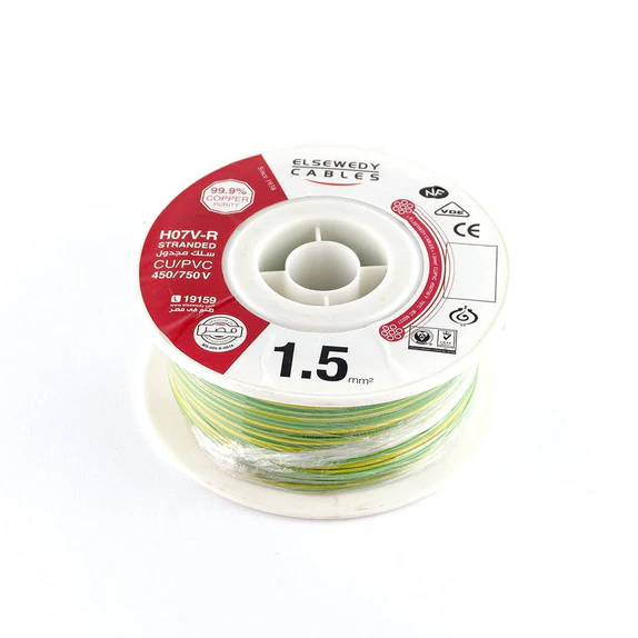 سلك نحاس CU / PVC مجدول 1.5 مم مجدول 1.5 مم