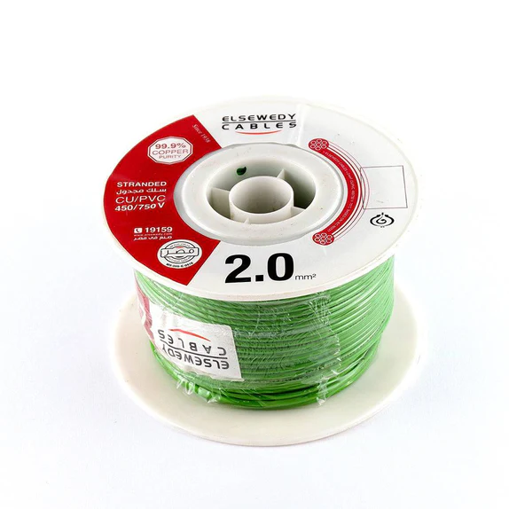 سلك نحاس CU / PVC مجدول 2 مم مجدول 2 مم